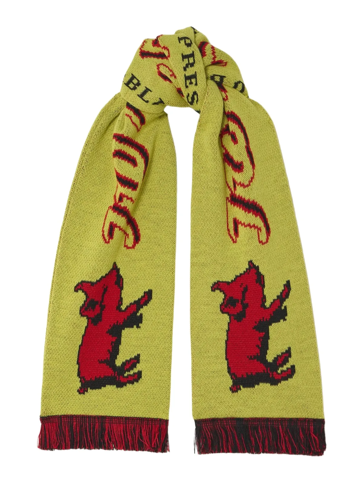 JW Anderson Fringed Jacquard-knit Scarf