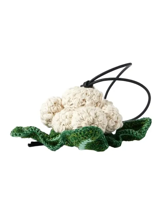 JW Anderson Cauliflower Crochet-knit Cotton Bag Charm
