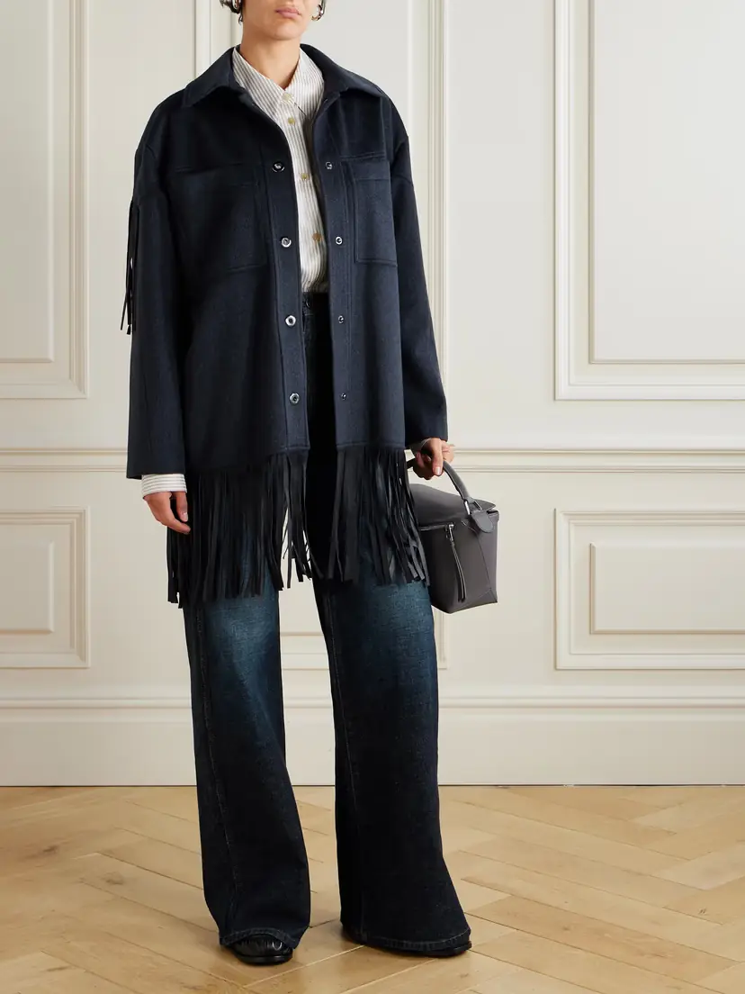 TWP Midnight Cowboy Fringed Suede-trimmed Cashmere Jacket | Thumbnail 2