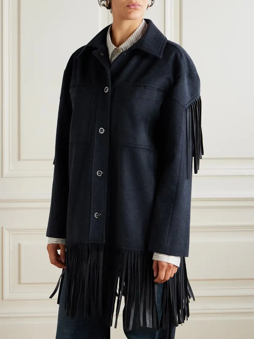 TWP Midnight Cowboy Fringed Suede-trimmed Cashmere Jacket | Thumbnail 3