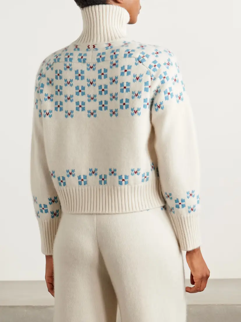 Calle Del Mar Winter Fair Isle Cashmere Half-zip Sweater | Thumbnail 3 Calle Del Mar Winter Fair Isle Cashmere Half-zip Sweater | Thumbnail 3
