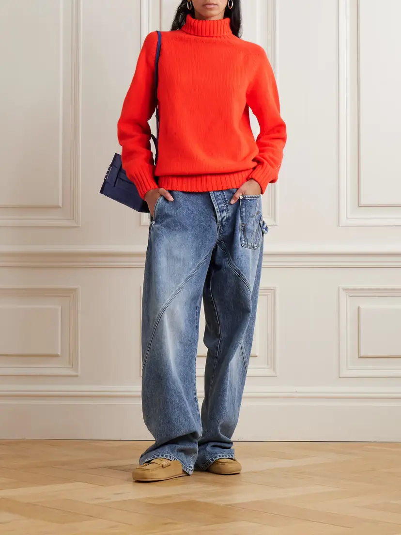 JW Anderson Embroidered Merino Wool Turtleneck Sweater | Thumbnail 2 JW Anderson Embroidered Merino Wool Turtleneck Sweater | Thumbnail 2