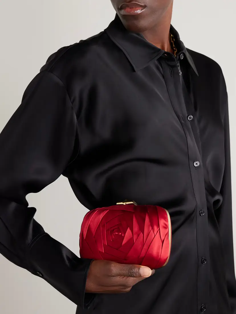 Roger Vivier Boite De Nuit Rose Embellished Satin Clutch | Thumbnail 2 Roger Vivier Boite De Nuit Rose Embellished Satin Clutch | Thumbnail 2