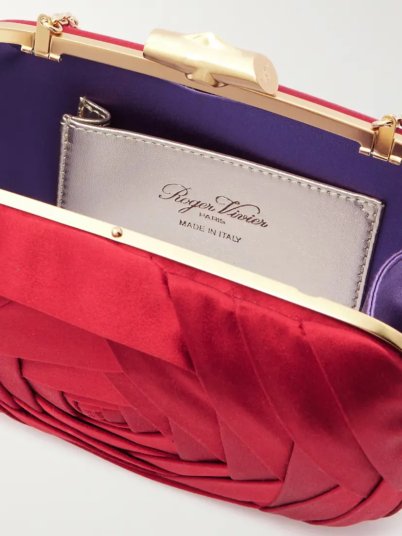 Roger Vivier Boite De Nuit Rose Embellished Satin Clutch | Thumbnail 5 Roger Vivier Boite De Nuit Rose Embellished Satin Clutch | Thumbnail 5