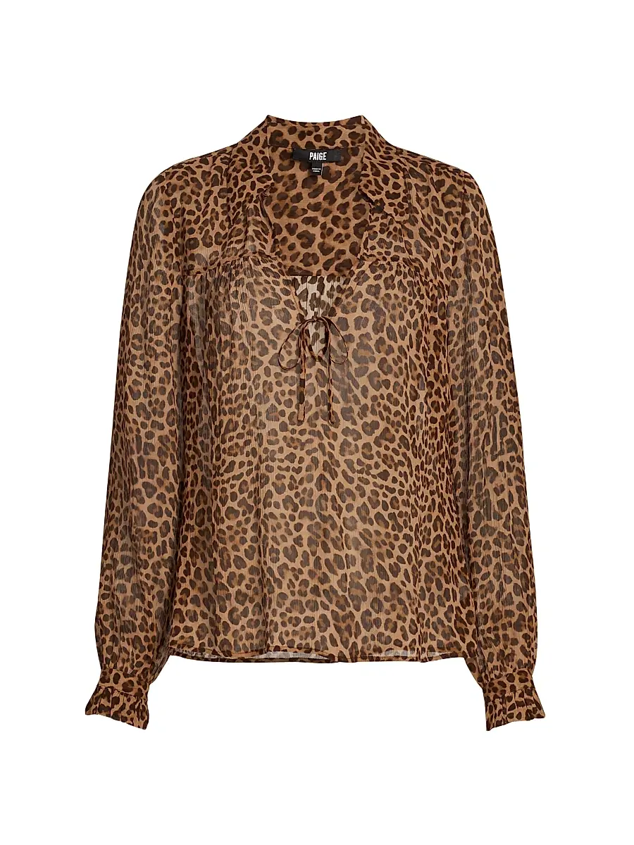 PAIGE Women's Artois Printed Silk Blouse - Natural Multi | Image 1 PAIGE Women's Artois Printed Silk Blouse - Natural Multi | Image 1