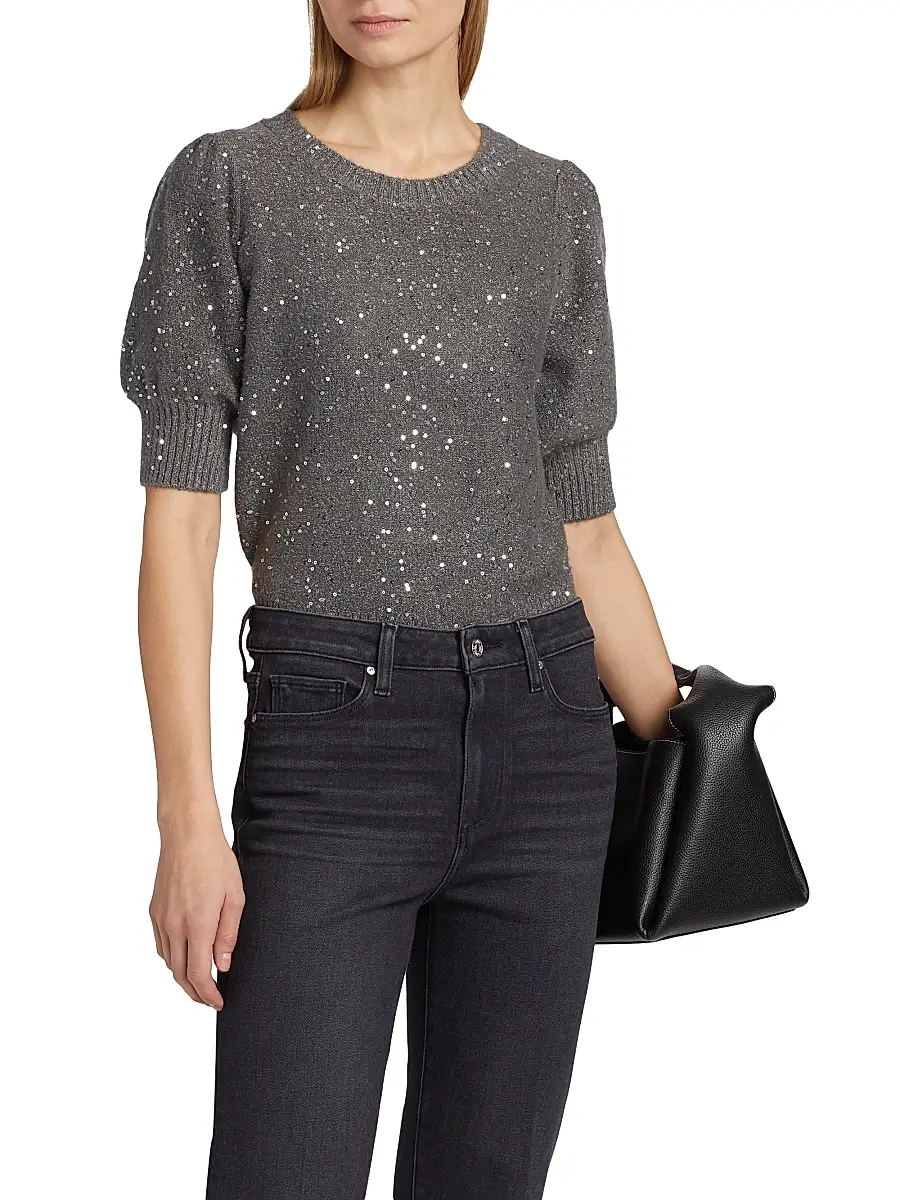 PAIGE Women's Gladiolus Sequin-Embellished Sweater | Thumbnail 3 PAIGE Women's Gladiolus Sequin-Embellished Sweater | Thumbnail 3
