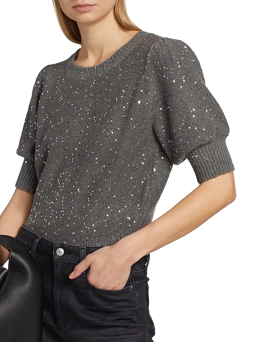 PAIGE Women's Gladiolus Sequin-Embellished Sweater | Thumbnail 6 PAIGE Women's Gladiolus Sequin-Embellished Sweater | Thumbnail 6