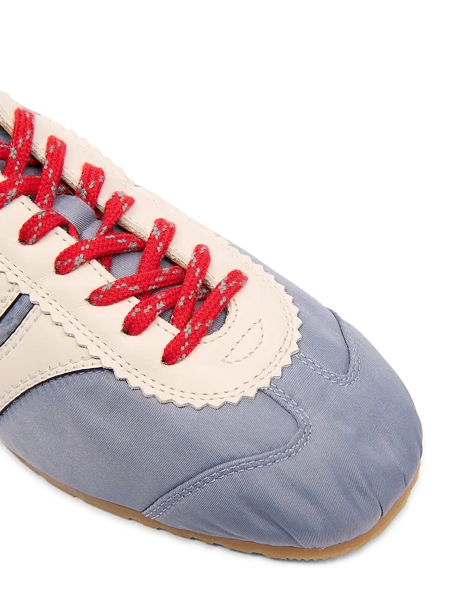 Dries Van Noten Women's Nylon Leather-Trimmed Sneakers - Light Blue | Thumbnail 5 Dries Van Noten Women's Nylon Leather-Trimmed Sneakers - Light Blue | Thumbnail 5
