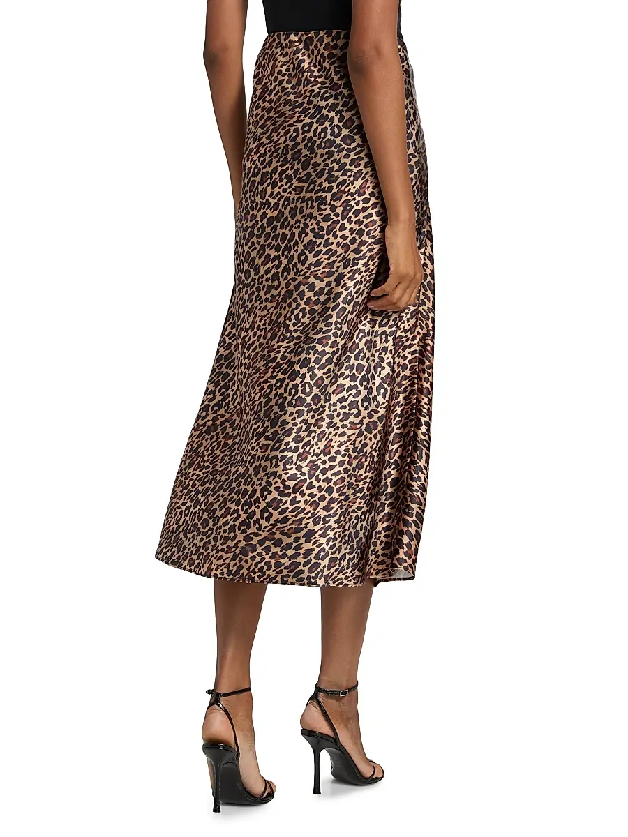 Toccin Women's Viv Leopard-Print Satin Maxi Slip Skirt | Thumbnail 5 Toccin Women's Viv Leopard-Print Satin Maxi Slip Skirt | Thumbnail 5