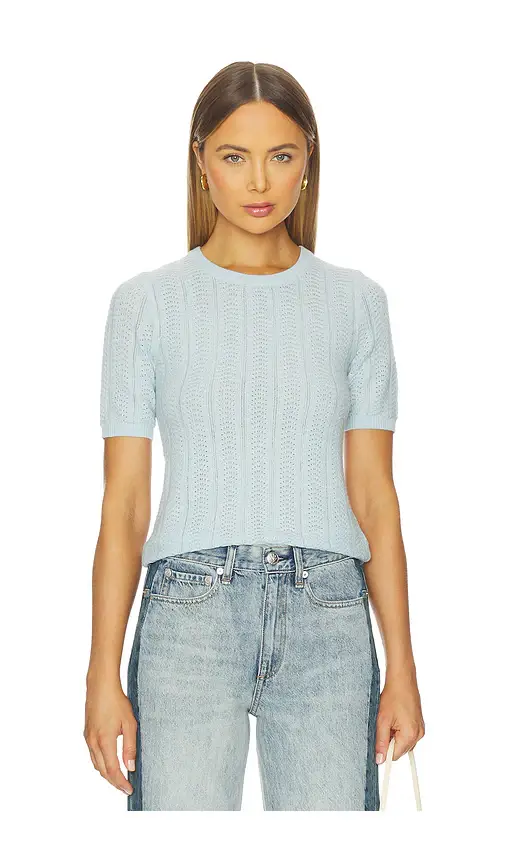 rag & bone Francesca Merino Short Sleeve Sweater