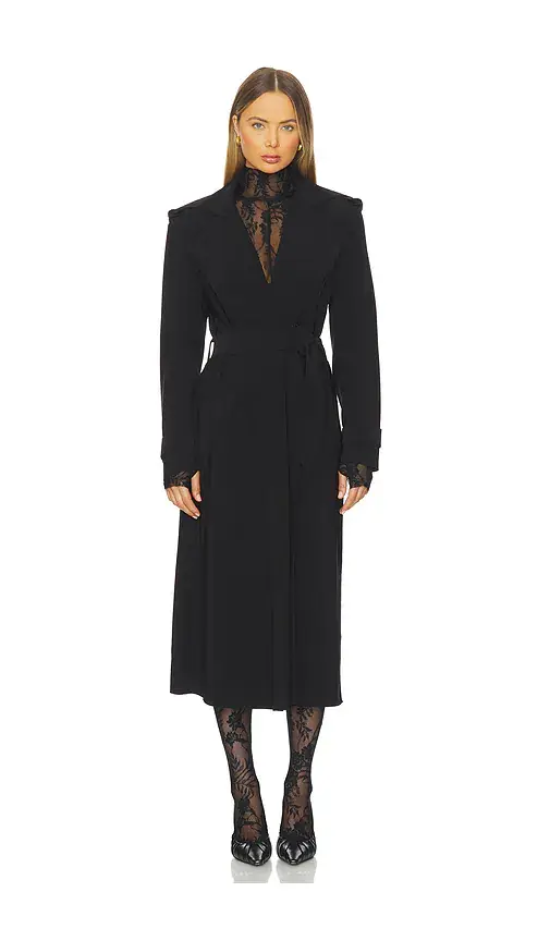 Norma Kamali Oversized Double Breasted Trench | Thumbnail 2