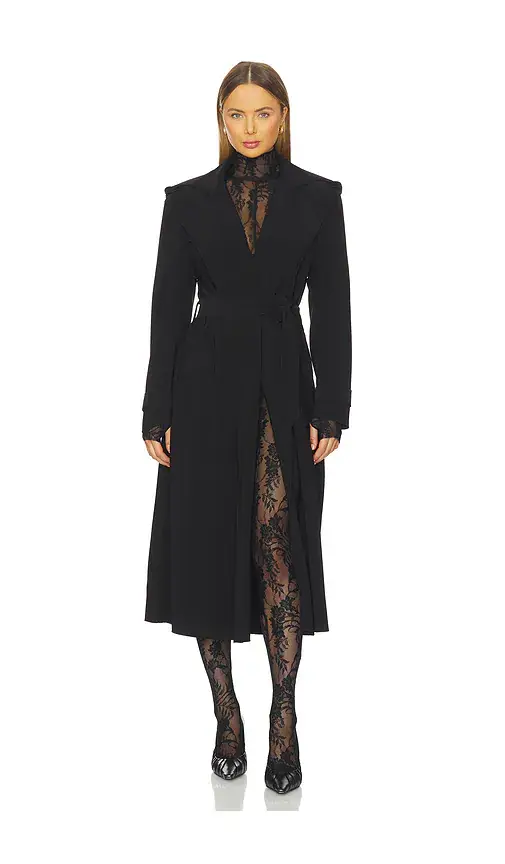 Norma Kamali Oversized Double Breasted Trench