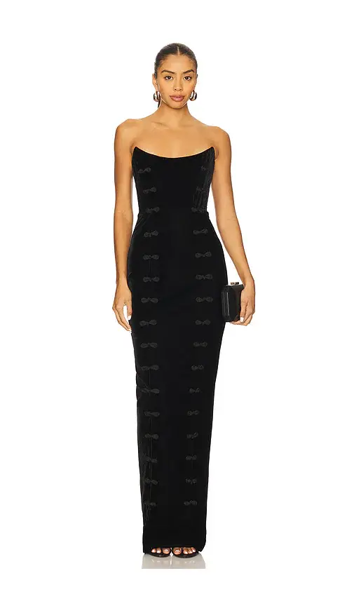 Sau Lee Vesper Velvet Gown | Image 1 Sau Lee Vesper Velvet Gown | Image 1