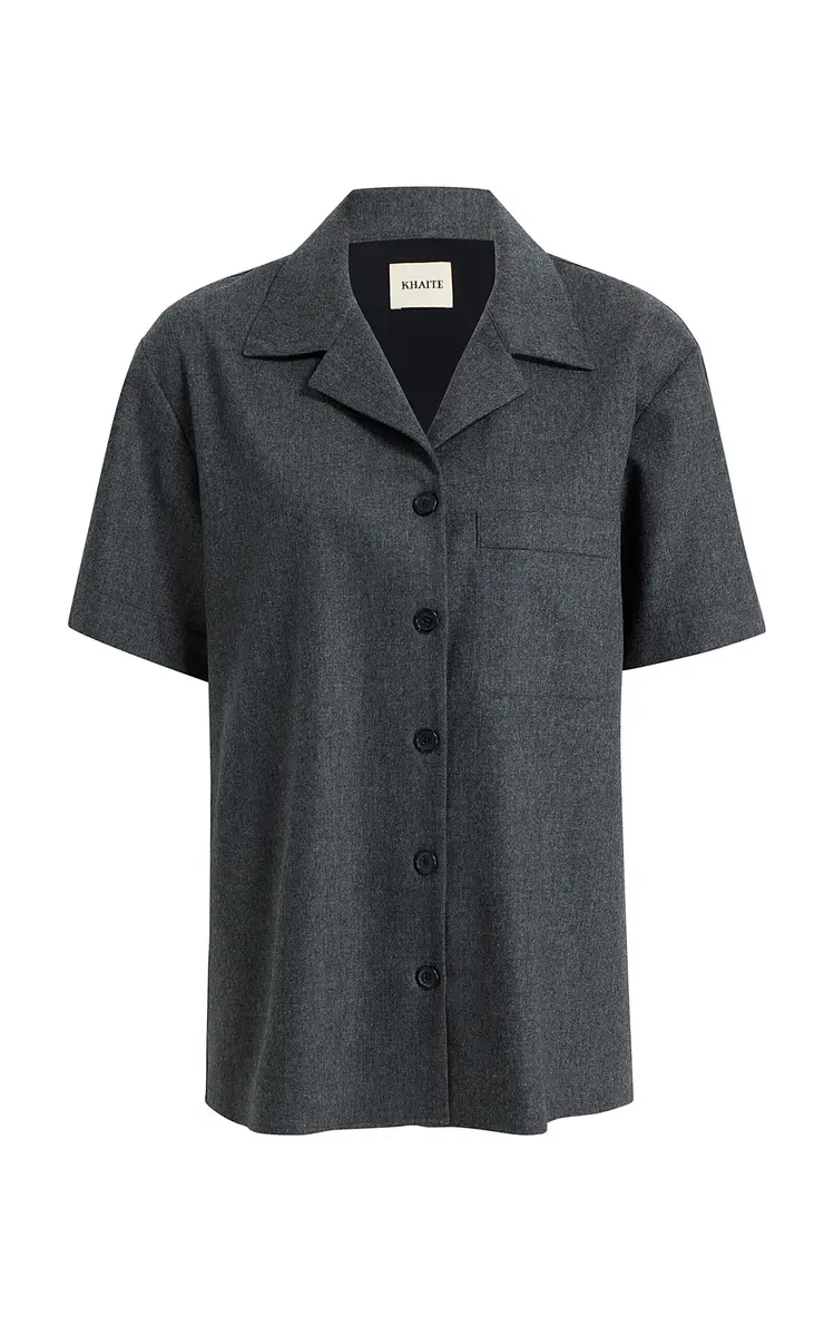 Khaite Riordan Pocket Wool Shirt | Thumbnail 3 Khaite Riordan Pocket Wool Shirt | Thumbnail 3