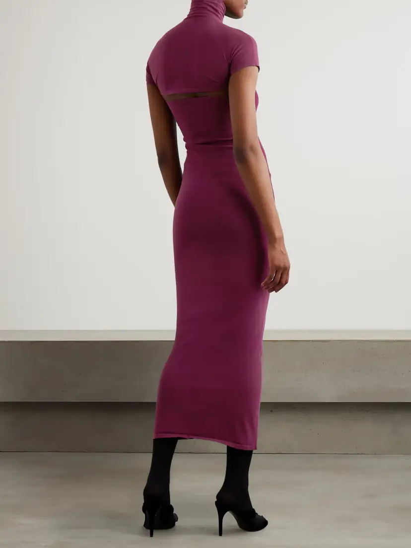 Alaïa Stretch-jersey Turtleneck Midi Dress | Thumbnail 3 Alaïa Stretch-jersey Turtleneck Midi Dress | Thumbnail 3