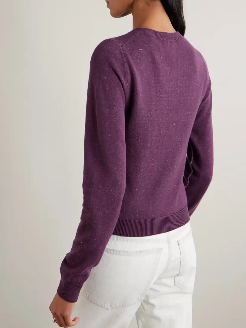 Calvin Klein Collection Celia Cropped Linen, Cashmere And Cotton-blend Sweater | Thumbnail 4 Calvin Klein Collection Celia Cropped Linen, Cashmere And Cotton-blend Sweater | Thumbnail 4
