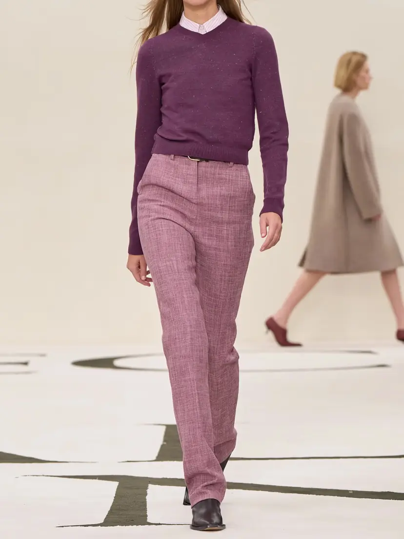 Calvin Klein Collection Celia Cropped Linen, Cashmere And Cotton-blend Sweater | Thumbnail 5 Calvin Klein Collection Celia Cropped Linen, Cashmere And Cotton-blend Sweater | Thumbnail 5