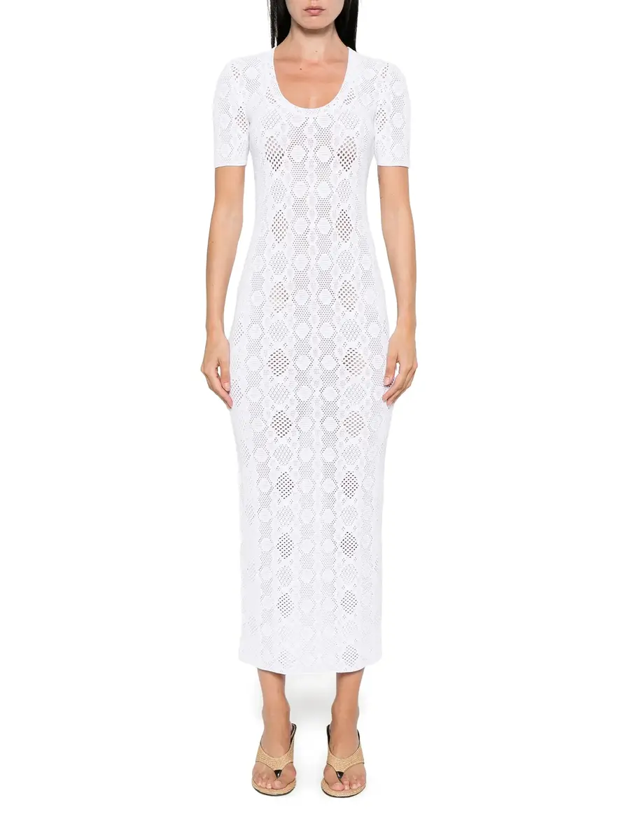 Alaïa Python Lace Knit Dress | Thumbnail 2 Alaïa Python Lace Knit Dress | Thumbnail 2