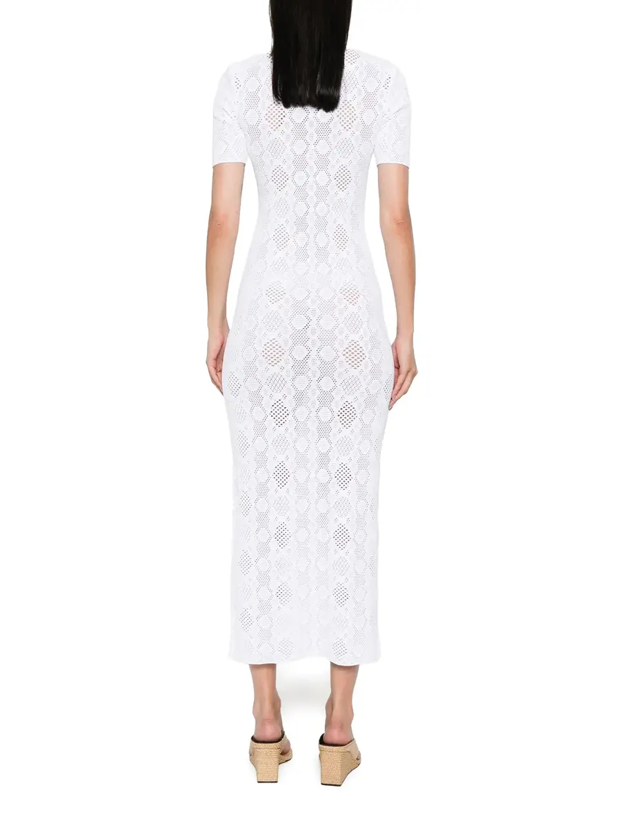 Alaïa Python Lace Knit Dress | Thumbnail 4 Alaïa Python Lace Knit Dress | Thumbnail 4