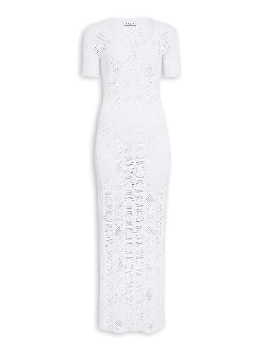 Alaïa Python Lace Knit Dress | Image 1 Alaïa Python Lace Knit Dress | Image 1