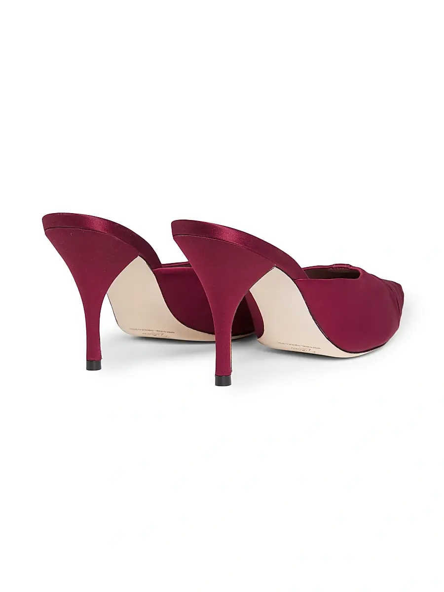 22élevé Women's 85MM Ruched Satin Mules | Thumbnail 3