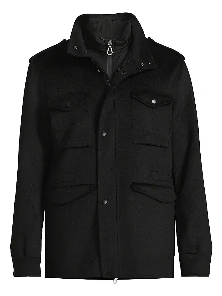Paltò Men Duccio Field Coat & Vest - Black