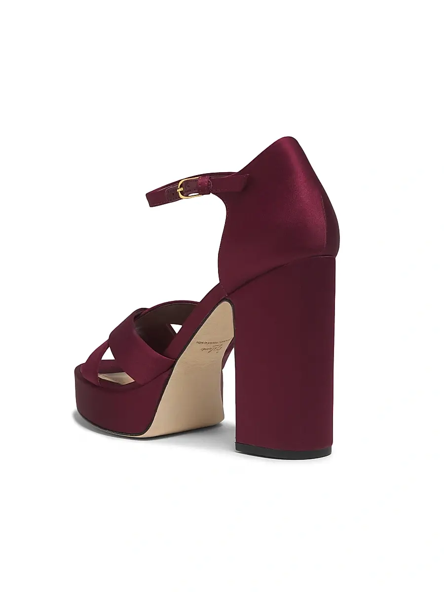 22élevé Women's 115MM Satin Platform Sandals | Thumbnail 3