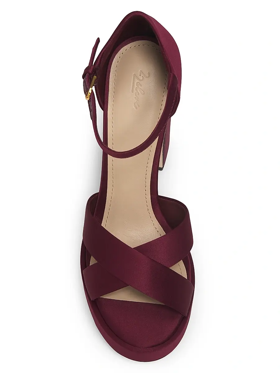 22élevé Women's 115MM Satin Platform Sandals | Thumbnail 4