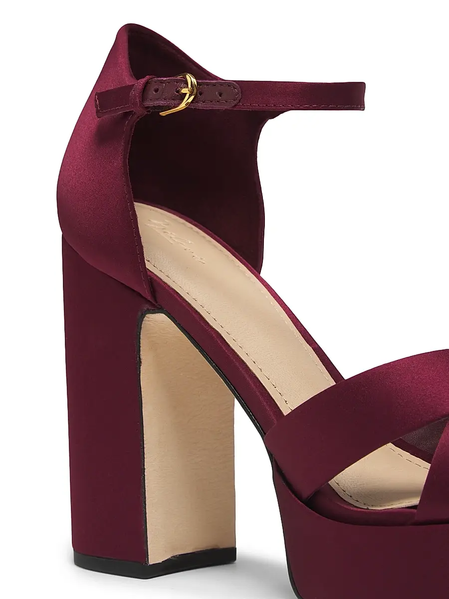 22élevé Women's 115MM Satin Platform Sandals | Thumbnail 5