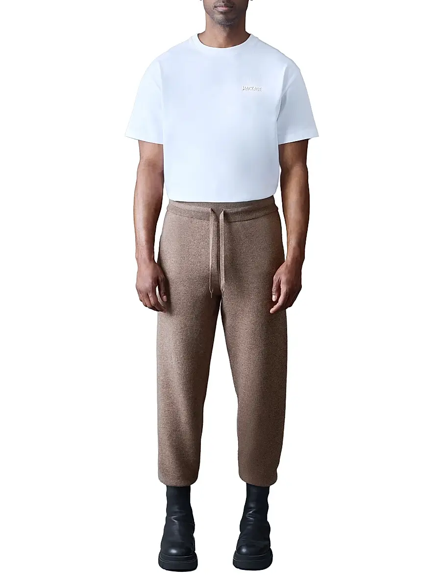 Mackage Men's Harrison Wool-Cashmere Track Pants | Thumbnail 2