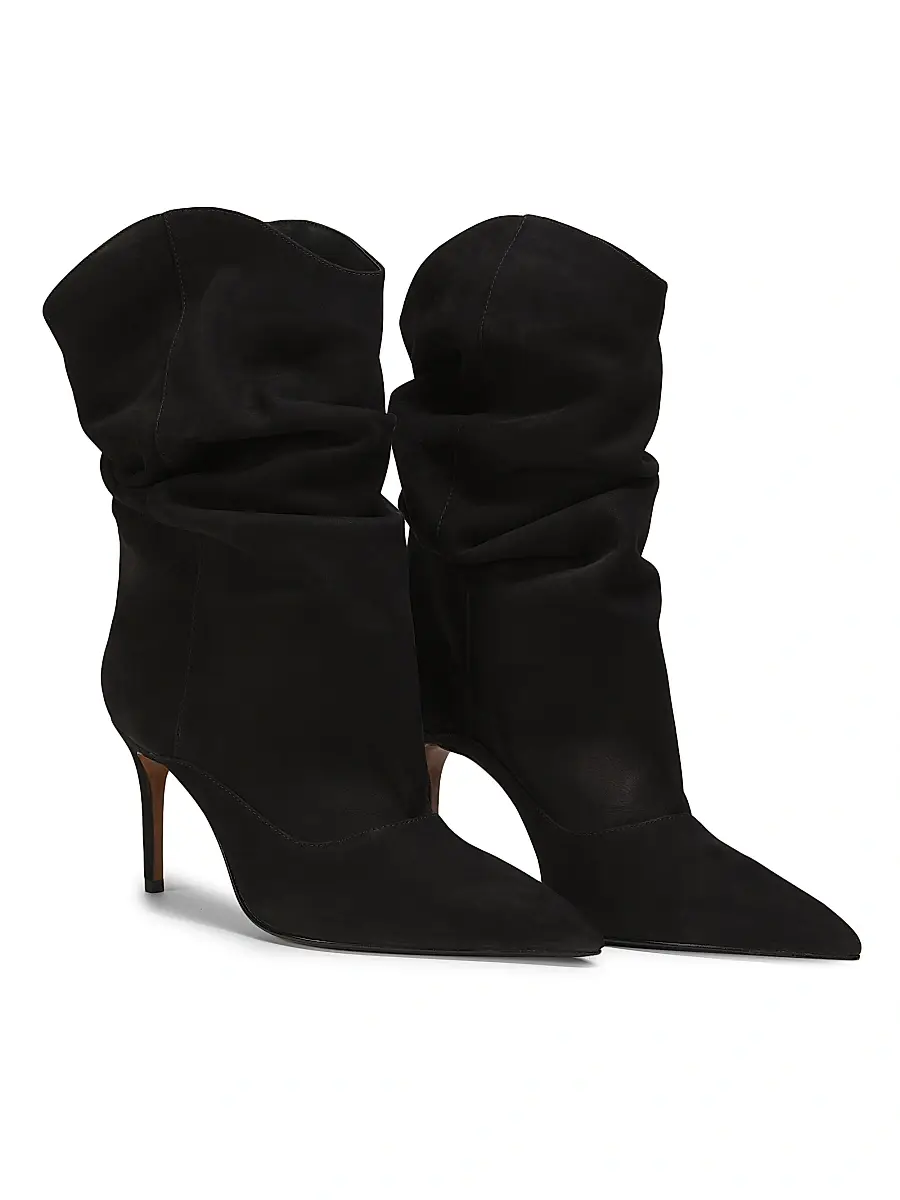 Schutz Women's Maryana 85MM Nubuck Slouch Booties | Thumbnail 2