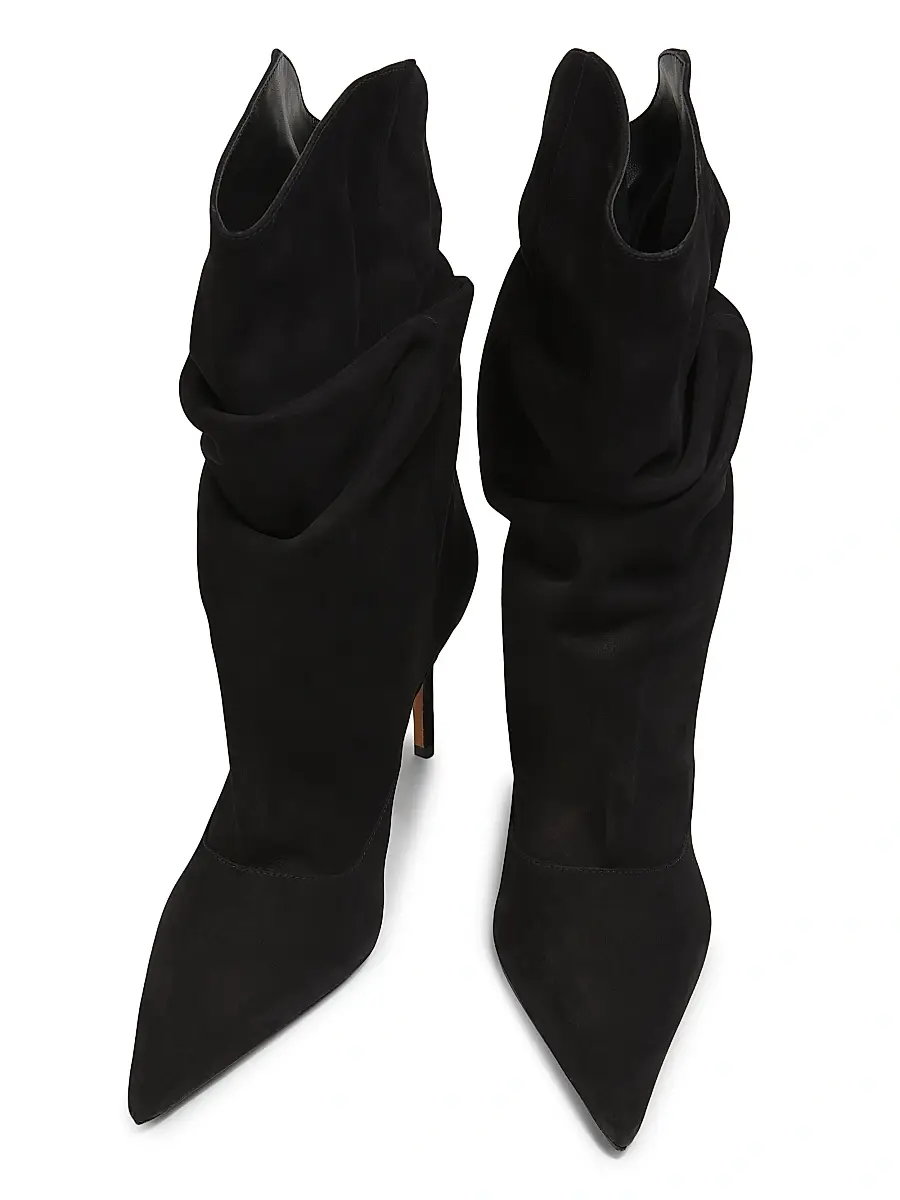 Schutz Women's Maryana 85MM Nubuck Slouch Booties | Thumbnail 4