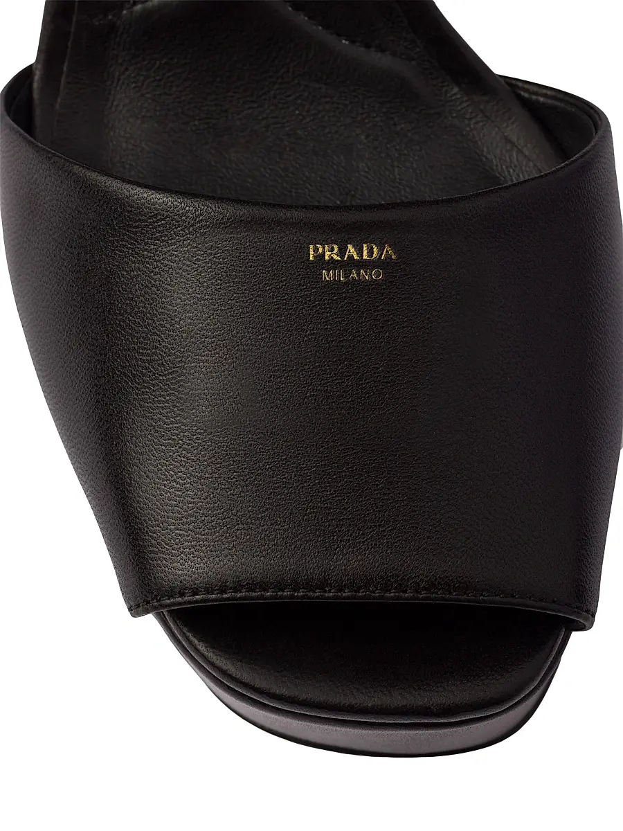 Prada Women's Nappa Leather Platform Sandals | Thumbnail 4 Prada Women's Nappa Leather Platform Sandals | Thumbnail 4