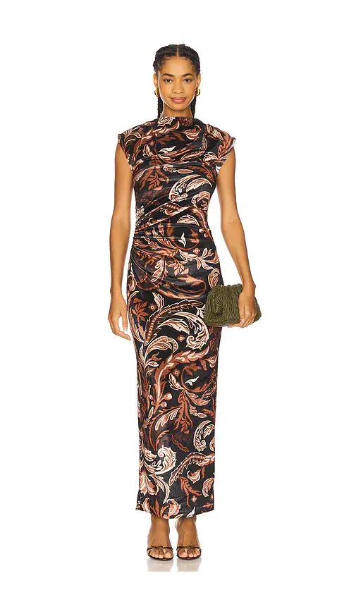 Hemant & Nandita Mock Neck Midi Dress | Image 1 Hemant & Nandita Mock Neck Midi Dress | Image 1