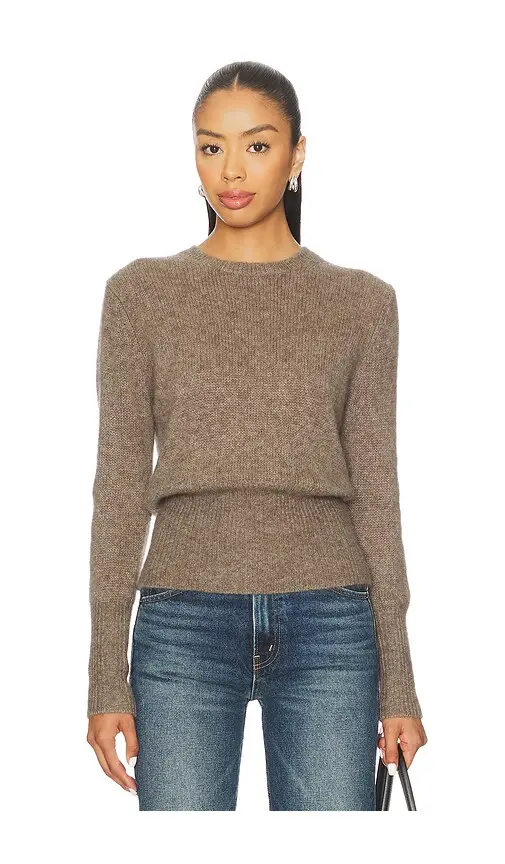 W. Cashmere Laurel Cinched Waist Sweater