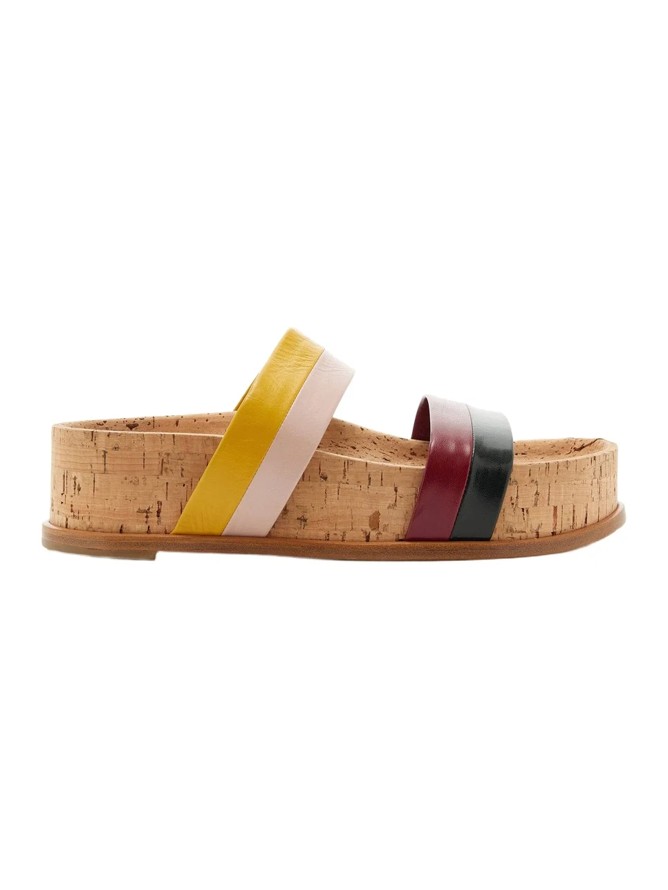 Gabriela Hearst Striker Leather-Trimmed Flatform Sandal