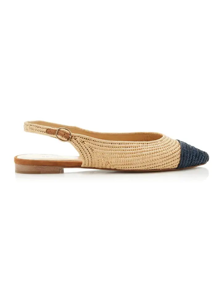Strength Suede-Trimmed Slingback Flats Strength Suede-Trimmed Slingback Flats