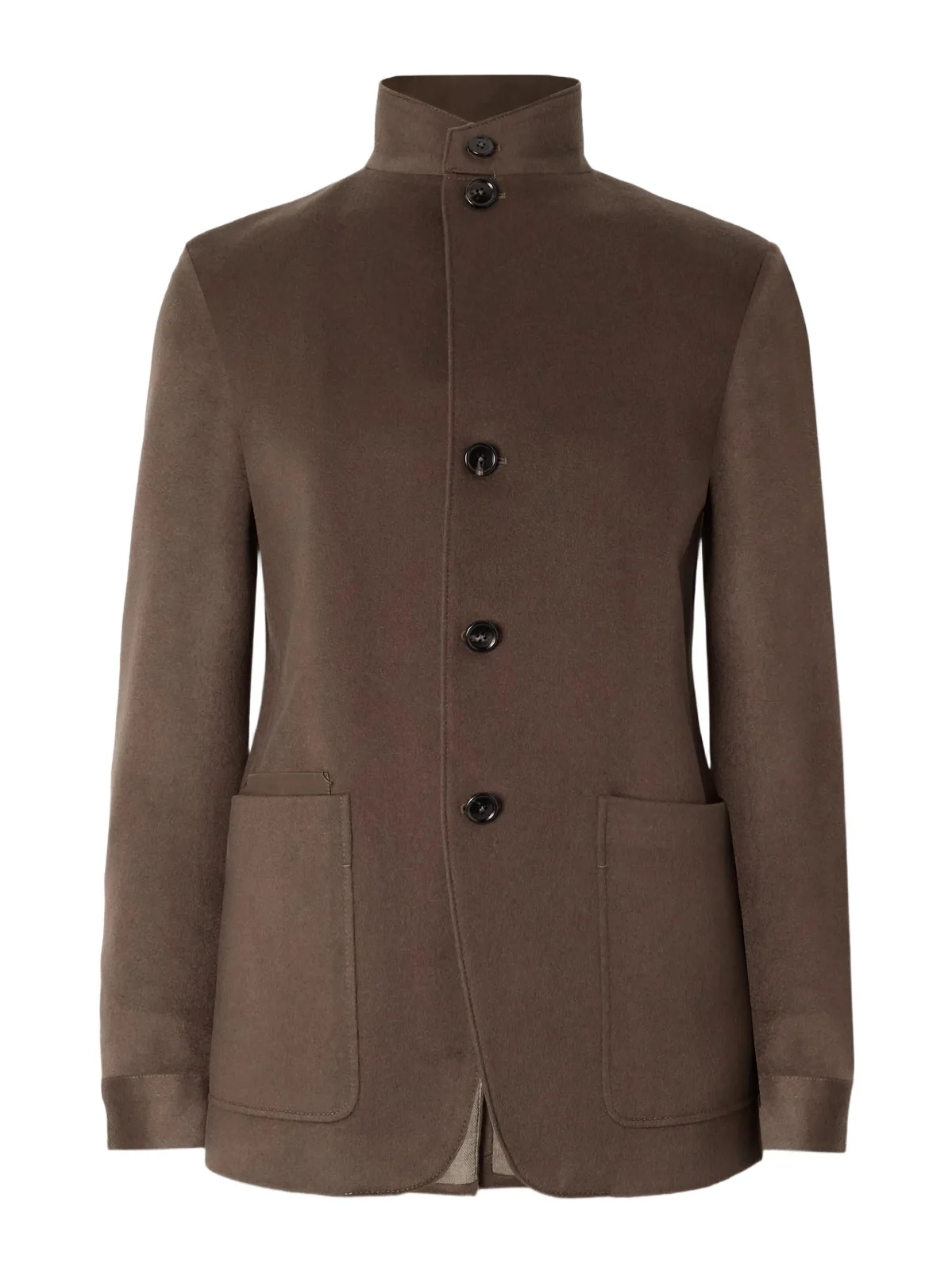 II Conte Leather-Trimmed Oasi Cashmere-Felt Jacket - Men II Conte Leather-Trimmed Oasi Cashmere-Felt Jacket - Men