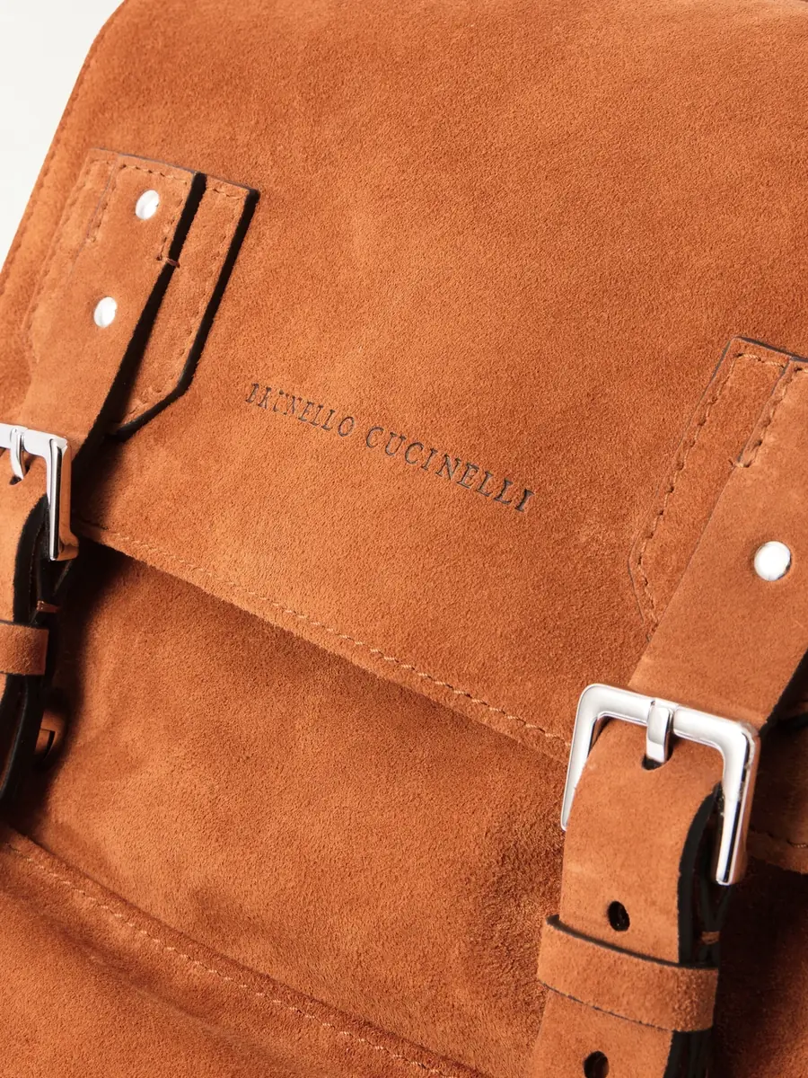 Brunello Cucinelli Suede Backpack - Men | Thumbnail 4 Brunello Cucinelli Suede Backpack - Men | Thumbnail 4
