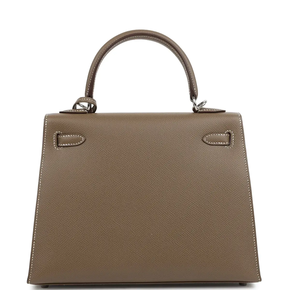 HERMÈS Hermes Kelly Sellier 25 Etoupe Epsom Palladium Hardware | Thumbnail 4 HERMÈS Hermes Kelly Sellier 25 Etoupe Epsom Palladium Hardware | Thumbnail 4