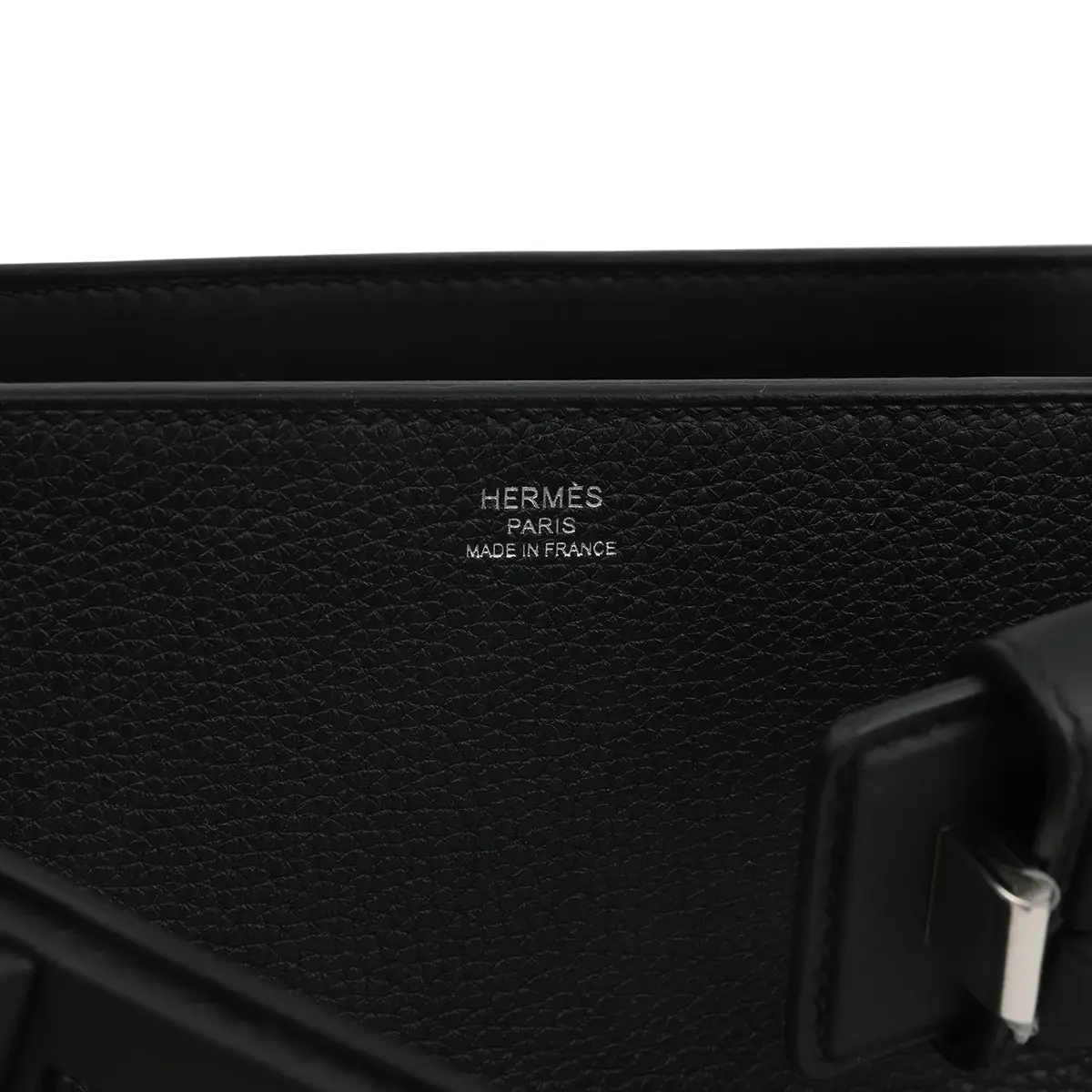 HERMÈS Hermes Medor Bag Black Togo and Swift Palladium Hardware | Thumbnail 8 HERMÈS Hermes Medor Bag Black Togo and Swift Palladium Hardware | Thumbnail 8