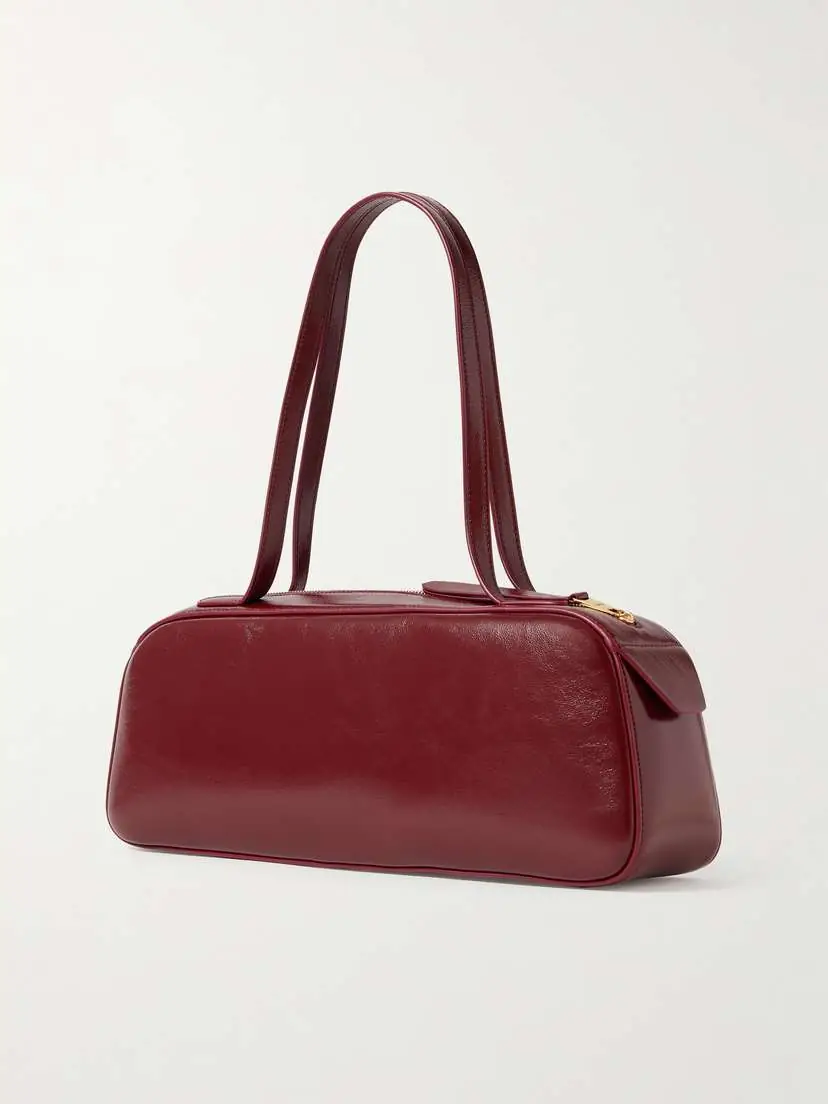Khaite Simona Crinkled Patent-leather Shoulder Bag | Thumbnail 3 Khaite Simona Crinkled Patent-leather Shoulder Bag | Thumbnail 3