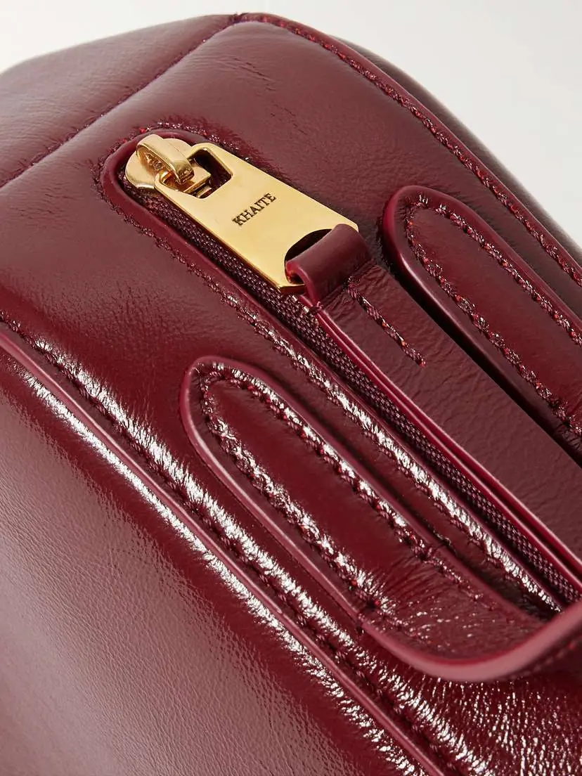 Khaite Simona Crinkled Patent-leather Shoulder Bag | Thumbnail 4 Khaite Simona Crinkled Patent-leather Shoulder Bag | Thumbnail 4