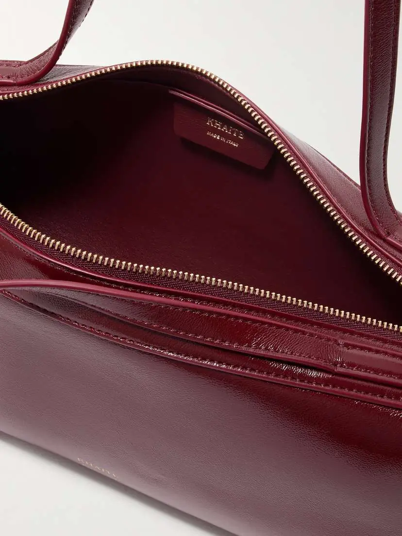 Khaite Simona Crinkled Patent-leather Shoulder Bag | Thumbnail 5 Khaite Simona Crinkled Patent-leather Shoulder Bag | Thumbnail 5
