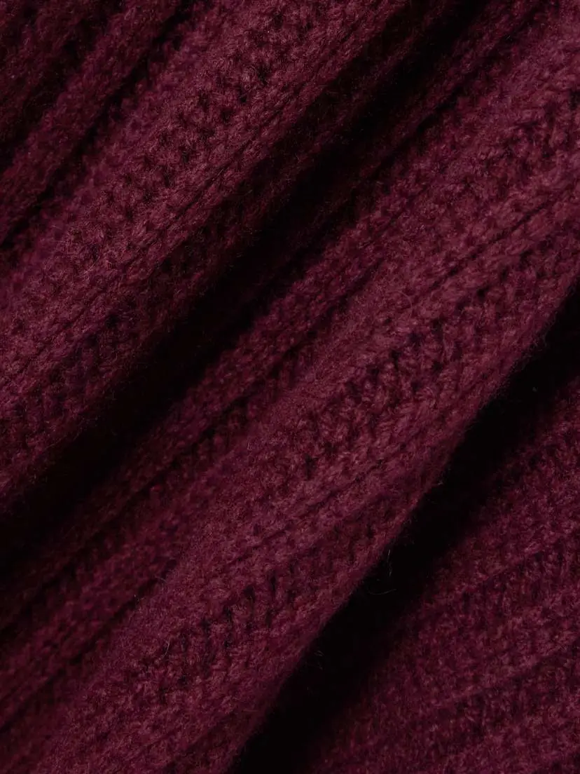Brunello Cucinelli Hooded Ribbed Cashmere Scarf | Thumbnail 3