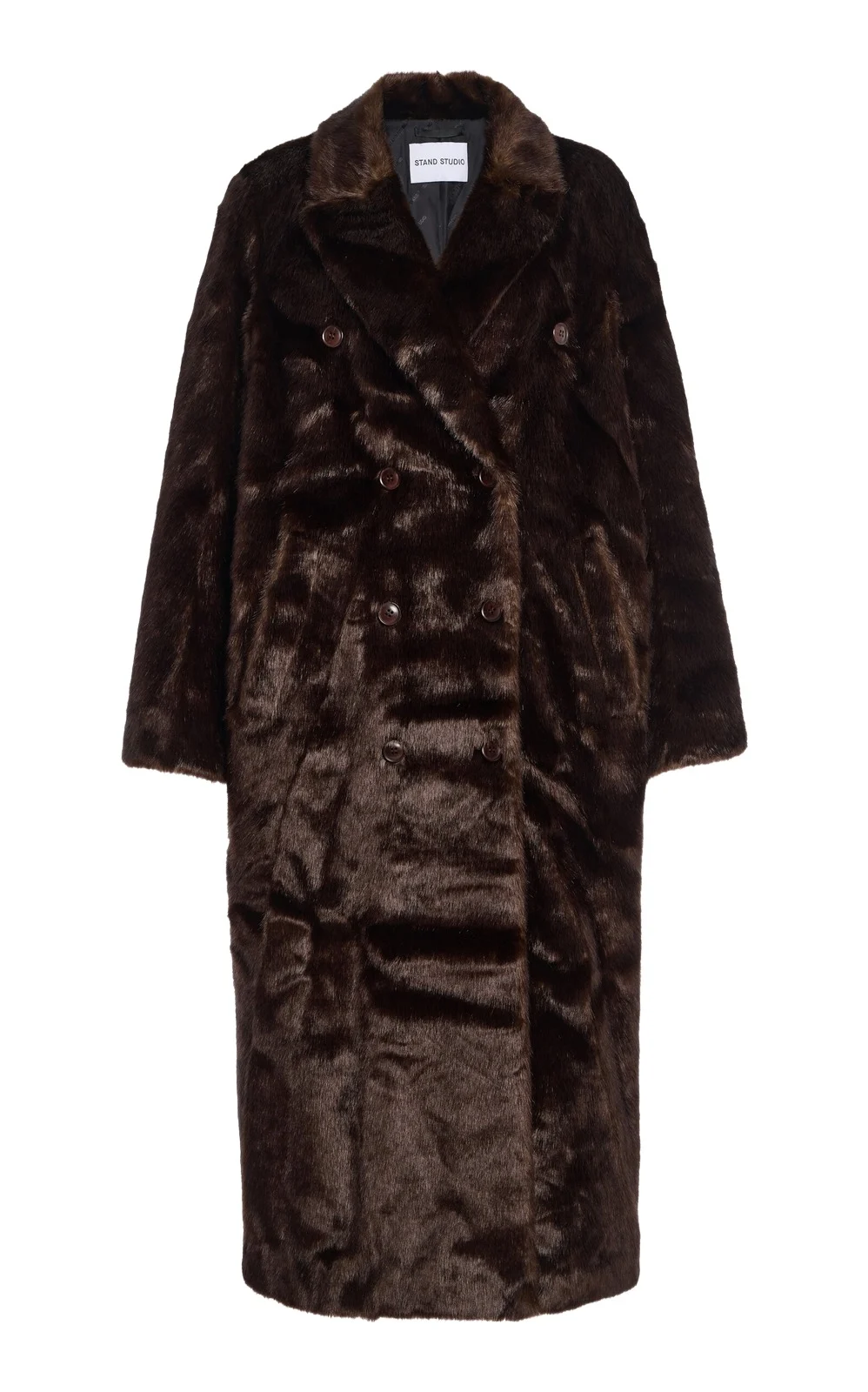 Stand Studio Harper Faux Fur Double-Breasted Coat