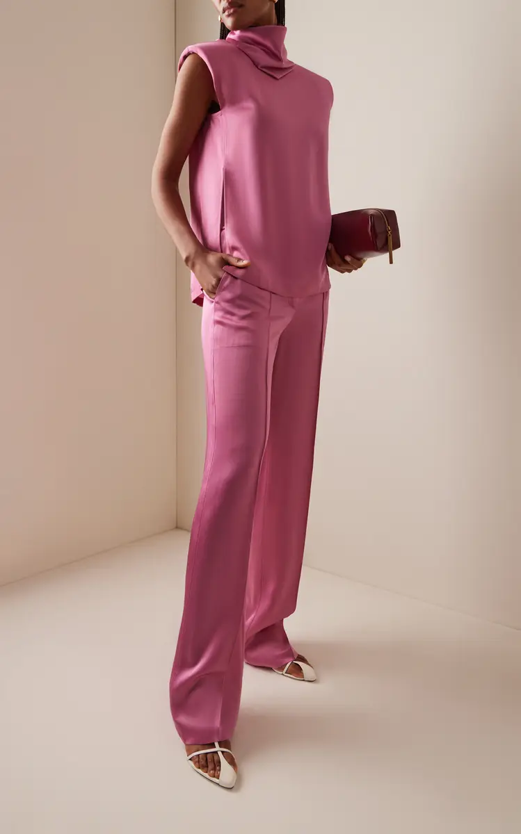 Bevza Exclusive Bra Closure Satin Trousers | Thumbnail 2 Bevza Exclusive Bra Closure Satin Trousers | Thumbnail 2
