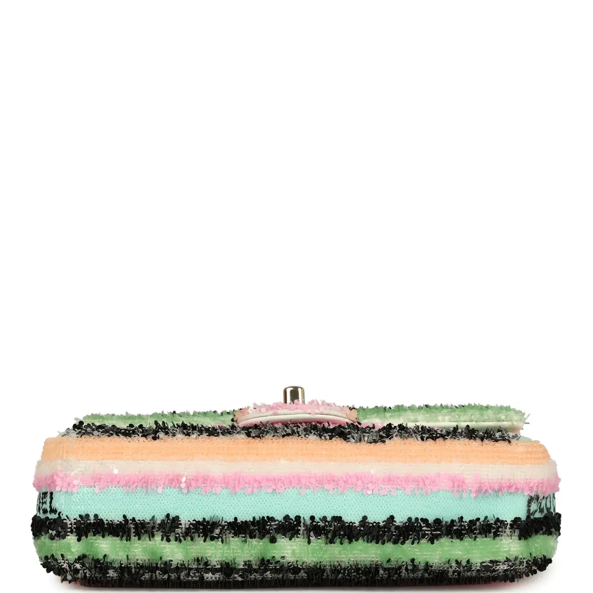 Chanel Chanel Mini Striped Coco Flap Bag Multicolor White Sequins Light Gold Hardware | Thumbnail 6 Chanel Chanel Mini Striped Coco Flap Bag Multicolor White Sequins Light Gold Hardware | Thumbnail 6