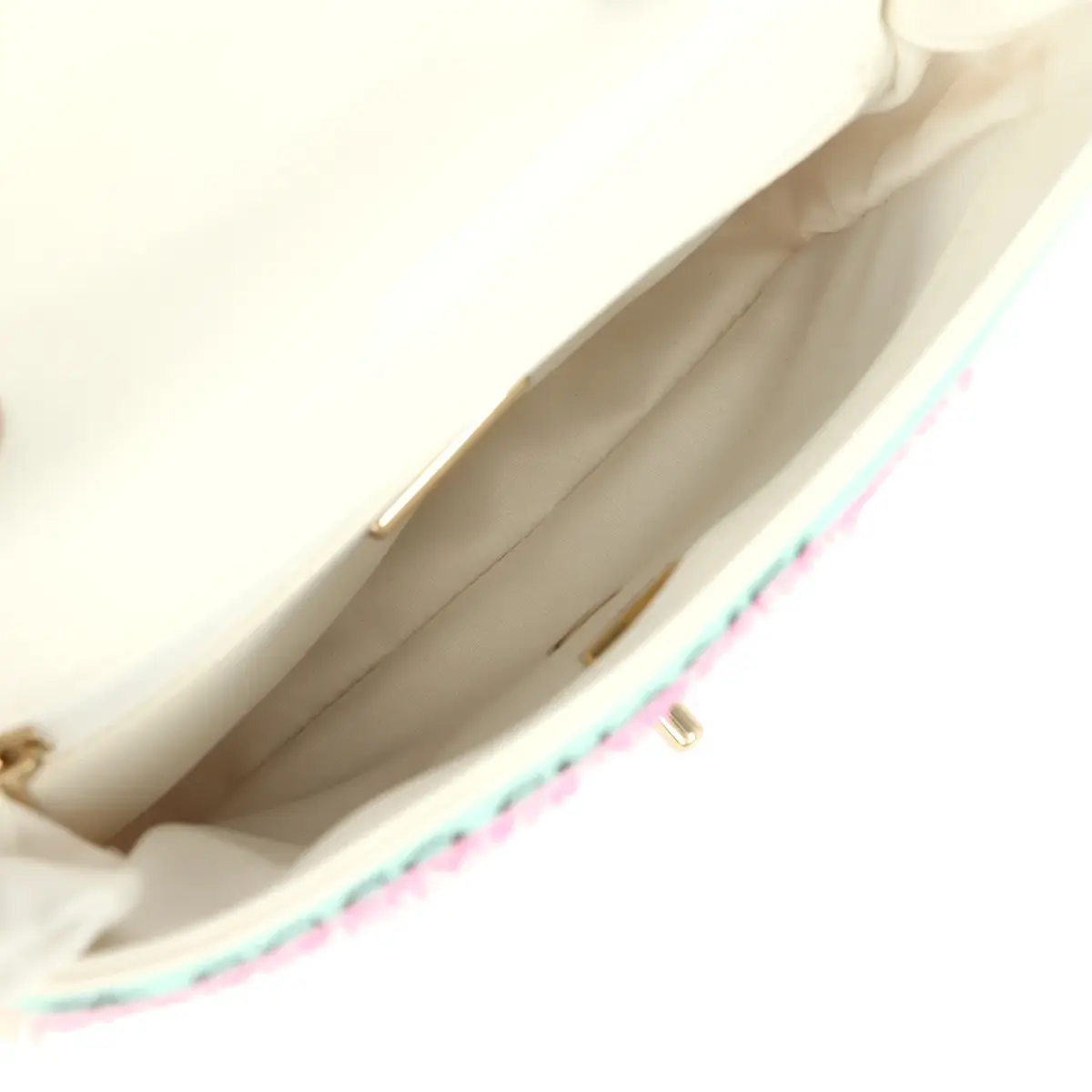 Chanel Chanel Mini Striped Coco Flap Bag Multicolor White Sequins Light Gold Hardware | Thumbnail 8 Chanel Chanel Mini Striped Coco Flap Bag Multicolor White Sequins Light Gold Hardware | Thumbnail 8