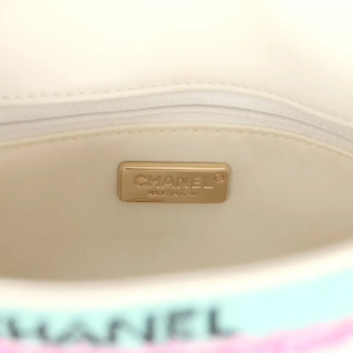 Chanel Chanel Mini Striped Coco Flap Bag Multicolor White Sequins Light Gold Hardware | Thumbnail 9 Chanel Chanel Mini Striped Coco Flap Bag Multicolor White Sequins Light Gold Hardware | Thumbnail 9
